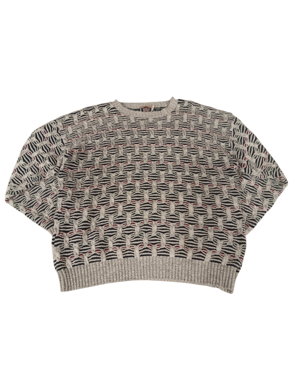 90s American Tradition Textured Knit Sweater - XL